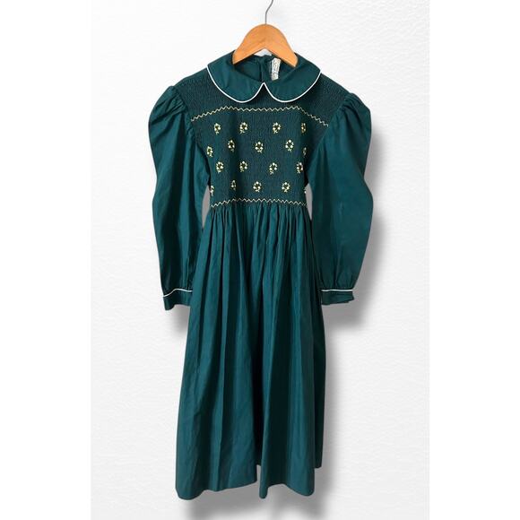 Vintage Little Lemurs Hand-Smocked Embroidered Dress, Size 8 - Picture 10 of 11